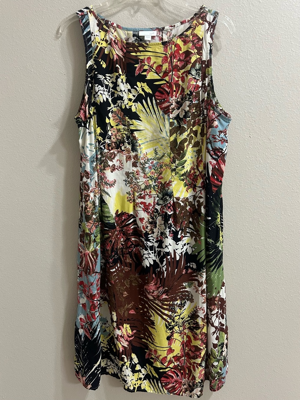 J. Jill Dress Size Large Colorful Vacation Resort Wear Casual Lightweight Summer